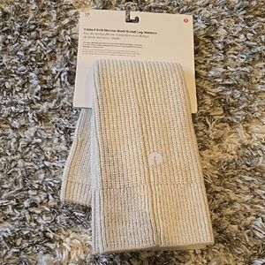 Ribbed Knit Merino Wool-Blend Leg Warmer - Cream